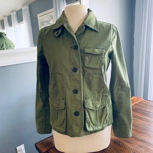 NWOT J Crew Army Green Military Style Jacket